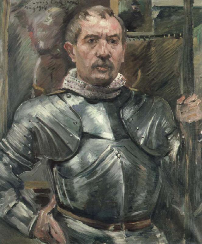 self portrait in armor, Lovis Corinth